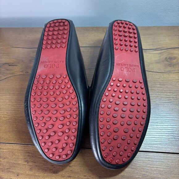 Polo Ralph Lauren Men\'s 8.5 Penny Driving Style Loafer in Black w/ Red Soles main image 7